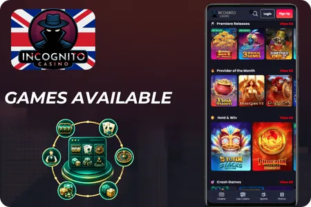 Games Available at Incognito Casino